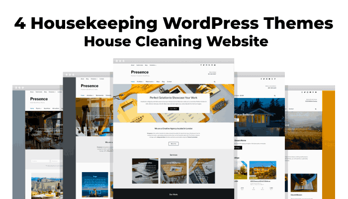 4 Housekeeping WordPress Themes | House Cleaning Website