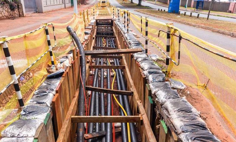 underground utility installation