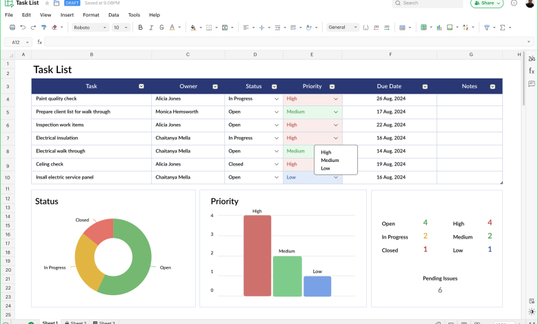zoho sheet